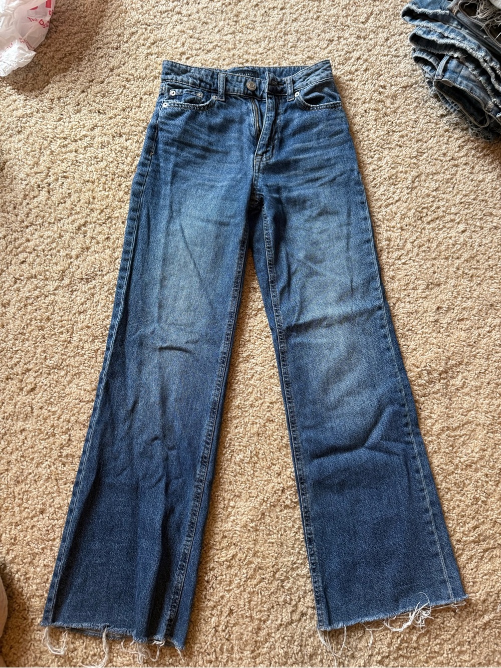 Classic Women's Blue Wide-Leg Jeans